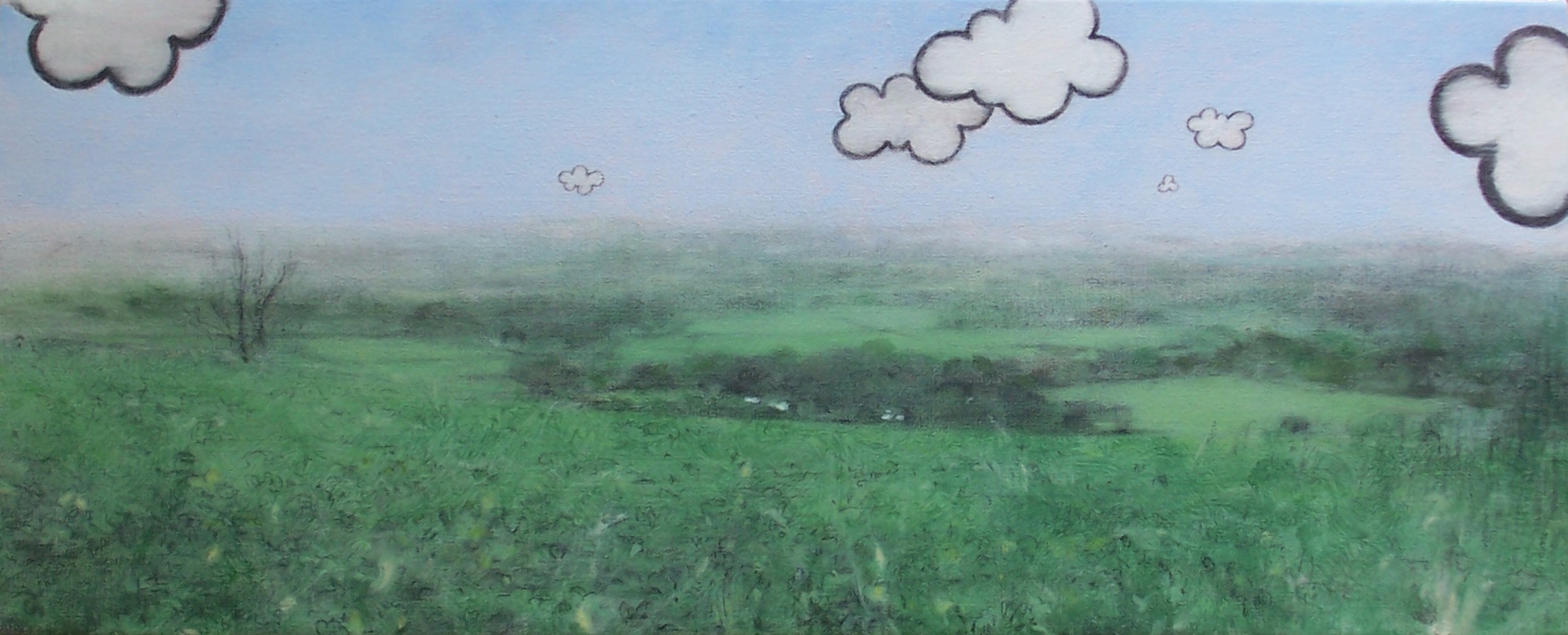 Beacon and Clouds acrylic on canvas by Keith McMurray